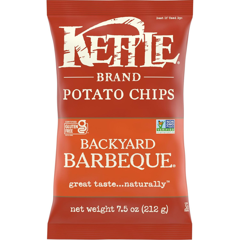 Kettle Brand Backyard Barbeque Kettle Potato Chips, Gluten-Free, Non-Gmo, 7.5 Oz