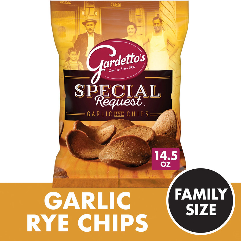 Special Request Garlic Rye Chips, Snack Bag, 14 Oz