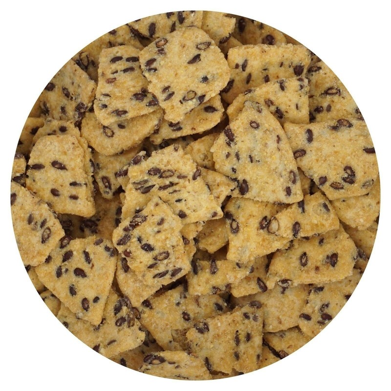 Salted Corn Chips With Flax, 2 Pound Bulk Bag, Hampton Distribution