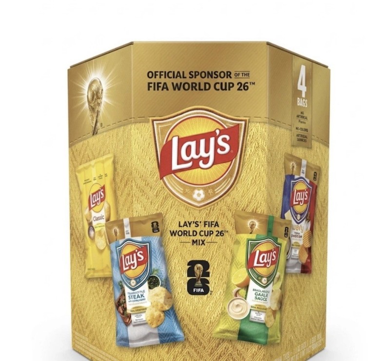 Lay’s FIFA World Cup 2026 Mix Messi Limited Edition Box - 4 Bags Global Flavors