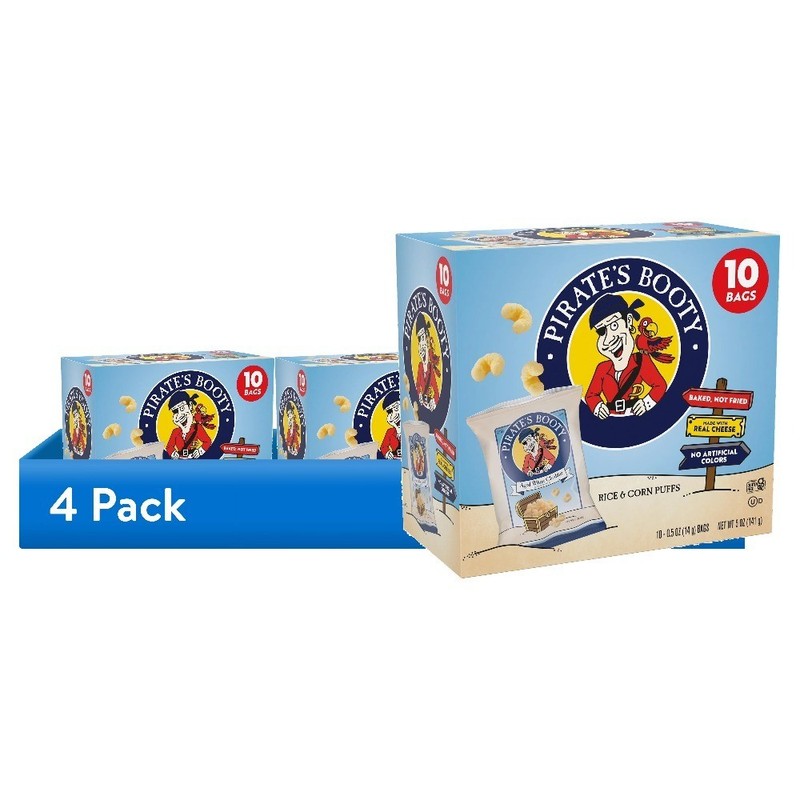 (4 pack) Gluten-Free Aged White Cheddar Cheese Puffed Kid Snacks Multipack, 0.5