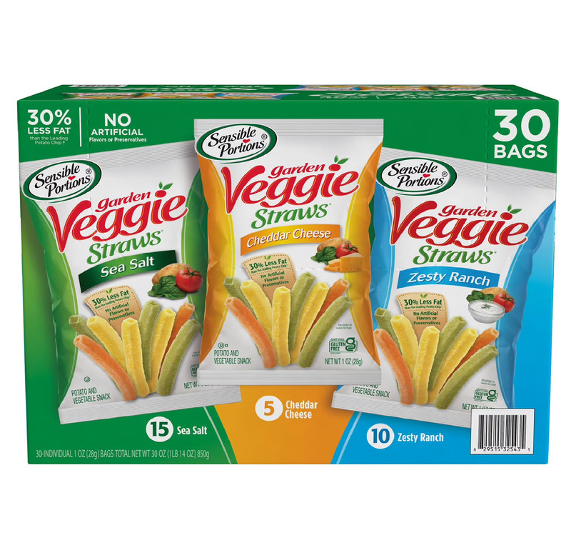 Sensible Portions Garden Veggie Straw Variety Pack 30 pk