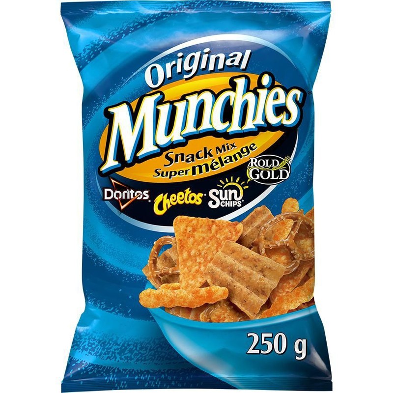 8 Bags of Munchies Original Snack Variety Chips Mix 250g Each -Free Shipping