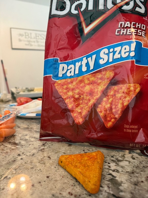 Worlds biggest DORITO found in original party package BAG!! gallery