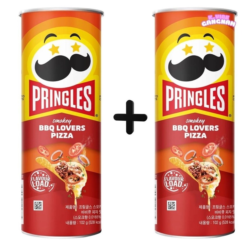 Pringles Smokey BBQ Lovers Pizza Flavor 1+1 (2EA) – Limited Korean Edition