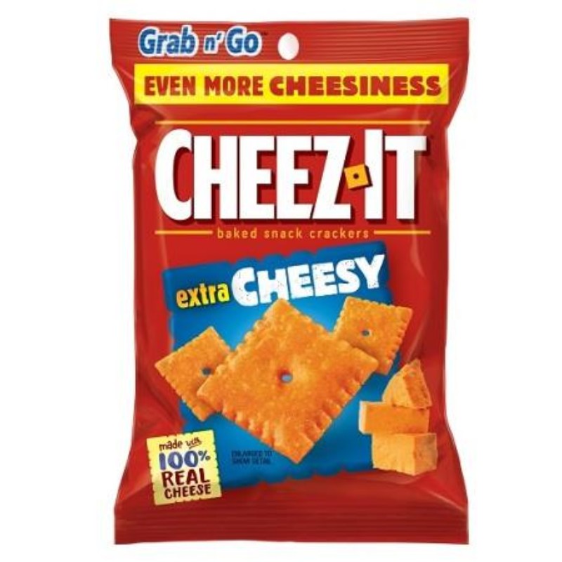 2x Cheez-It Extra Cheesy Cheddar Baked Snack Crackers Cheese Chips Bulk New 3oz