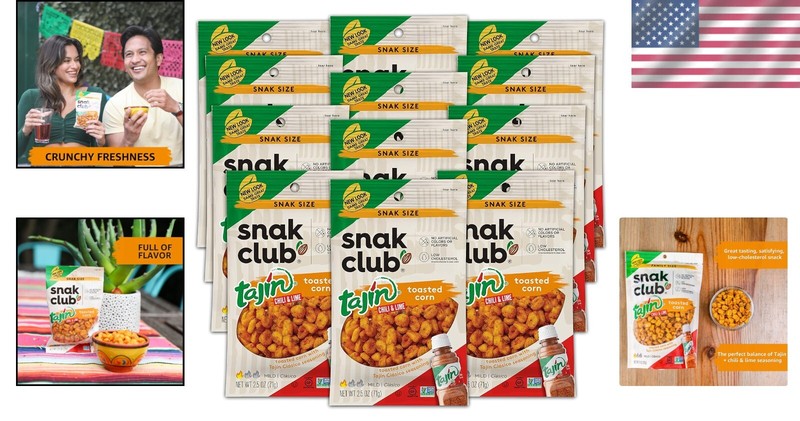 Crunchy Toasted Corn with Tajin Classico - Healthy Snack, 2.5oz Individual Bags gallery
