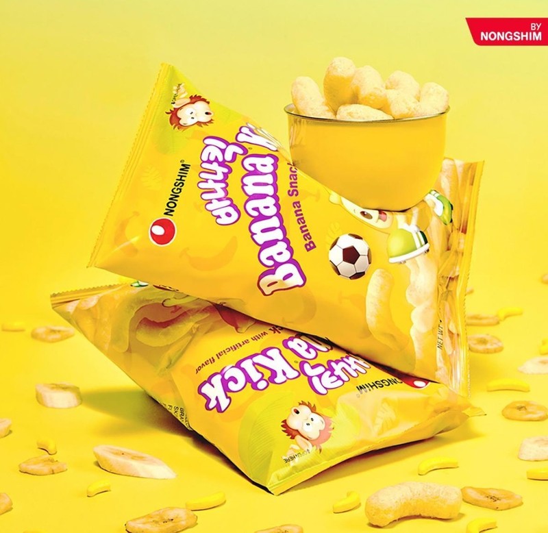 Nongshim Banana Kick / Melon Kick 45g Korean Sweet Corn Puffs [Pick your flavor] gallery