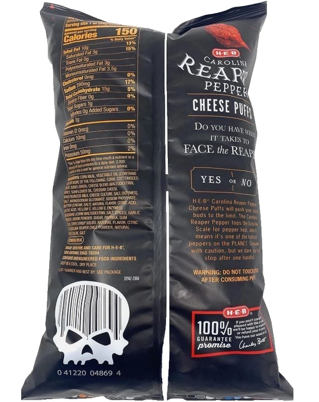 Carolina Reaper Cheese Puffs HOT!!! Set of 2 Bag Packs gallery