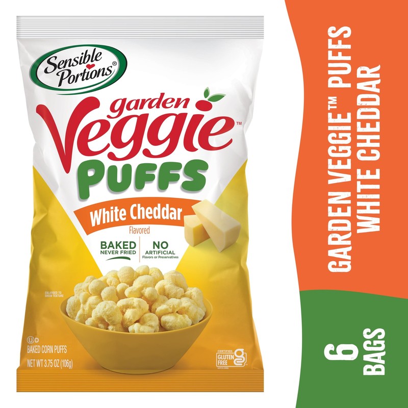 Sensible Portions Garden Veggie Puffs, White Cheddar, 3.75 oz (Pack of 6) gallery