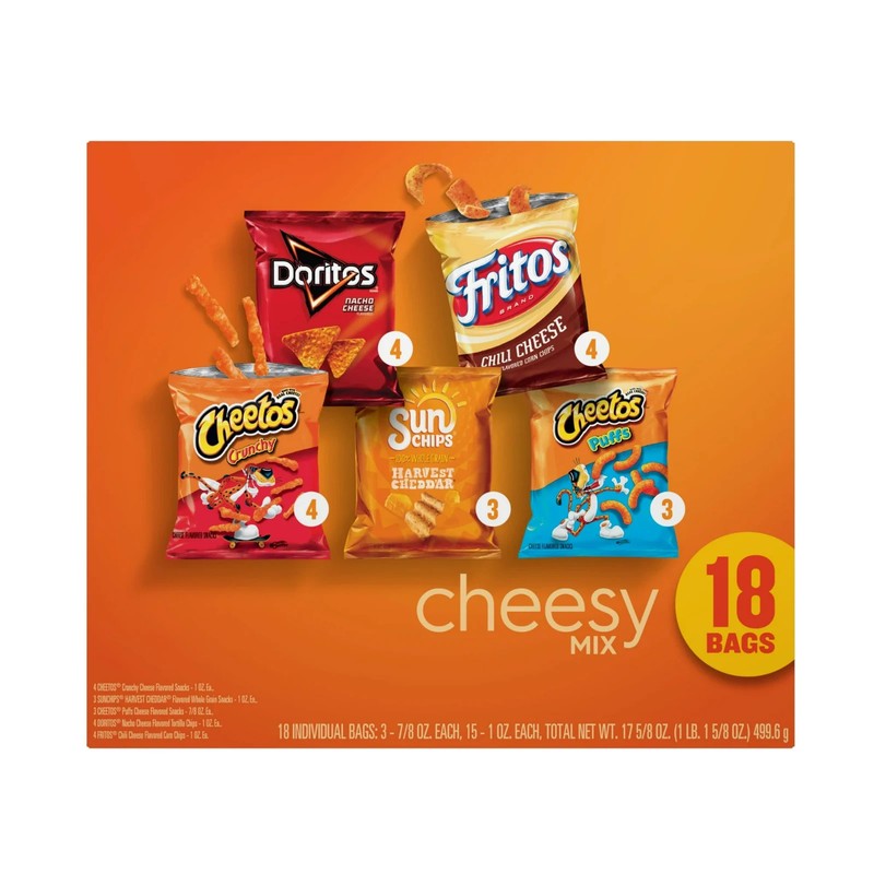 Frito-Lay Cheesy Snack Chips Variety Pack, 18 Count Multipack Box gallery
