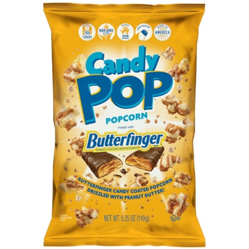 12x Candy Pop Butterfinger Popcorn Chocolate Candy Snack Treats Sweet Lot 5.25oz