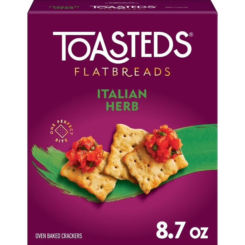 (3 pack) Flatbreads Italian Herb Crackers, Party Snacks, 8.7 oz gallery