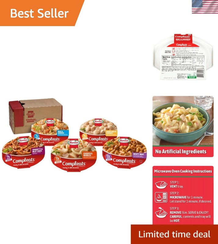COMPLEATS Variety Pack (5x 7.5 oz Meals) – Quick & Delicious Microwave Options