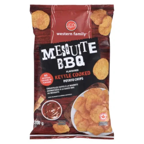 2-Pack Western Family Mesquite BBQ (200g) Kettle Cooked Potato Chips Canada gallery
