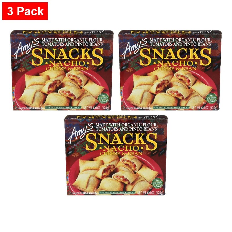 Amys, Snacks Nacho Bean Cheese, 6 Ounce – 3 Pack