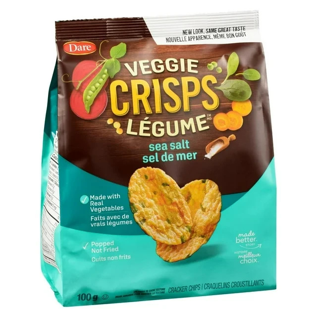 Dare Veggie Crisps Sea Salt Cracker Chips, 100 g PACK 6 - FREE SHIPPING gallery