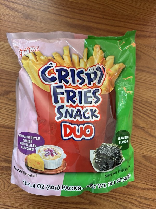 Crispy Fries Snacks Duo Hokkaido Cheese & Seaweed Flavor 10 Packs
