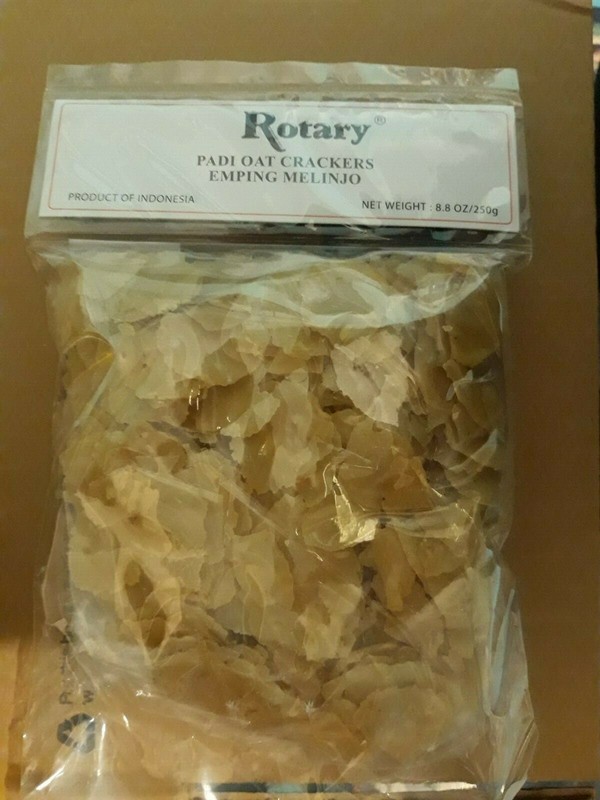 Indonesian Rotary Padi Oat Crackers EMPING Melinjo 8.8oz/250g - US Seller. F