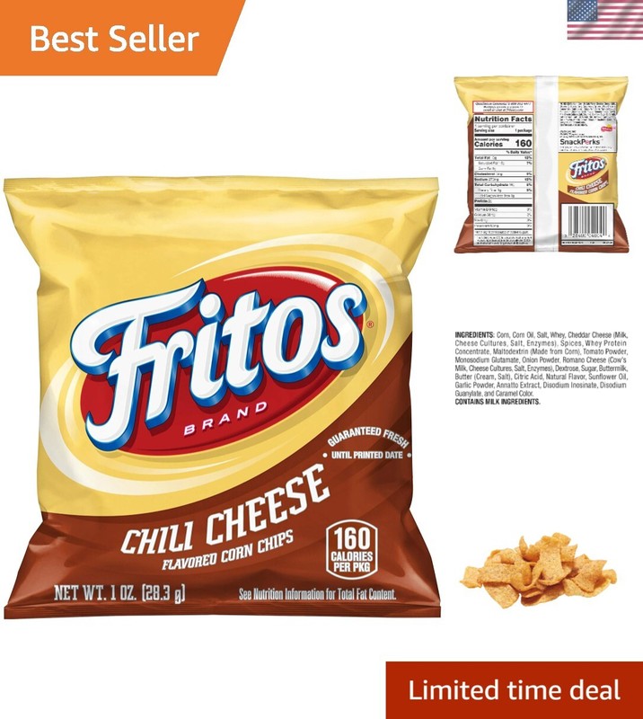 Crunchy Fritos Chili Cheese Corn Chips – 40 Convenient Bags for Anytime Snacking