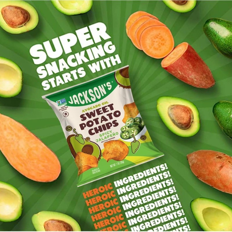 (3 pack) Jackson's Sweet Potato Spicy Jalapeno Chips, Avocado Oil, Free of Top 9 gallery