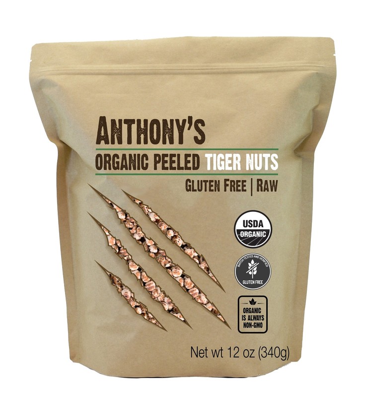 Anthony's Organic Peeled Tiger Nuts, 12 oz, Raw, Gluten 12 Ounce (Pack of 1)