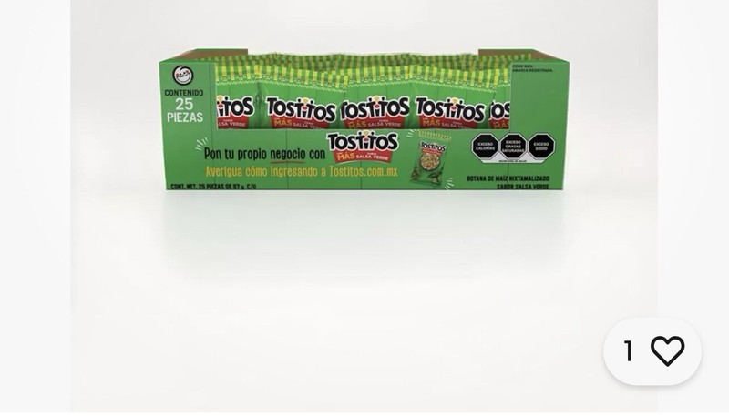 ‹Sabritas Tostitos Salsa Verde 25 packMexican Chips (25 Count – 56g Bags)