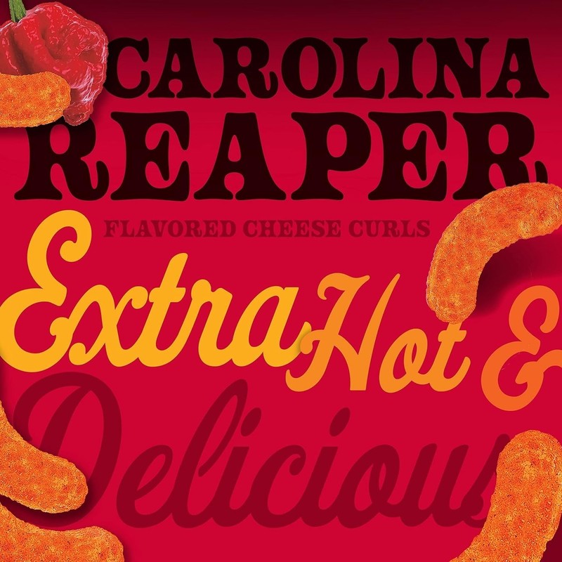 Herr's Carolina Reaper Cheese Curls 6oz Pack of 12 Gluten Free Snack Food gallery
