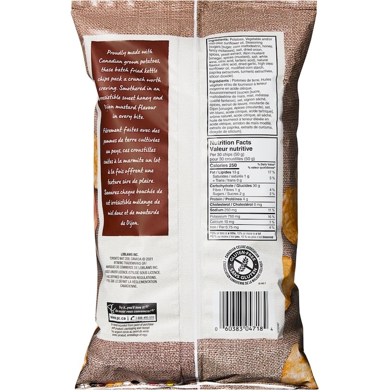 2-Pack President's Choice Honey Dijon Flavour Kettle Cooked Chips gallery