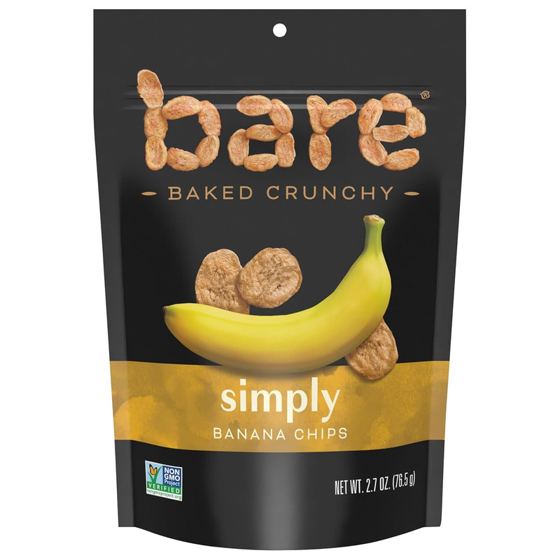 Baked Crunchy Banana Chips, Simply Banana, Gluten Free, 2.7 Oz Bag