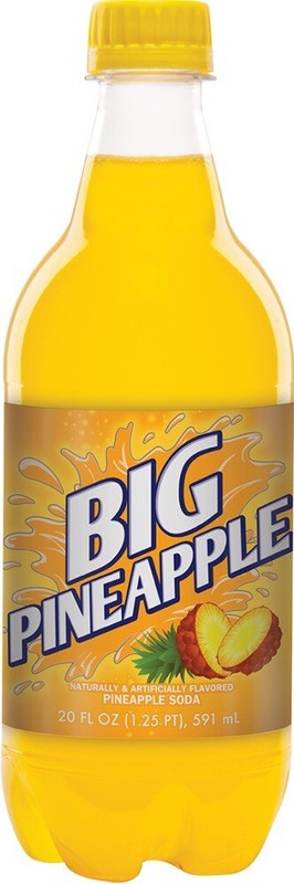 Big Pineapple Soda 20oz Exotic Pop 24 Pack Of Bottles ( Big Red )
