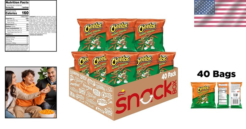 40 Count Cheddar Jalapeno Crunchy Snacks, 1 Ounce-* gallery