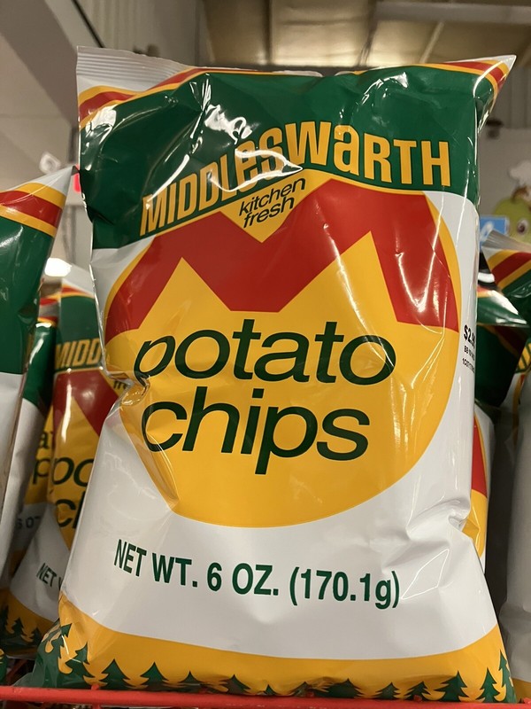 Two Bags Of Middleswarth Plain 6 oz. Potato Chips