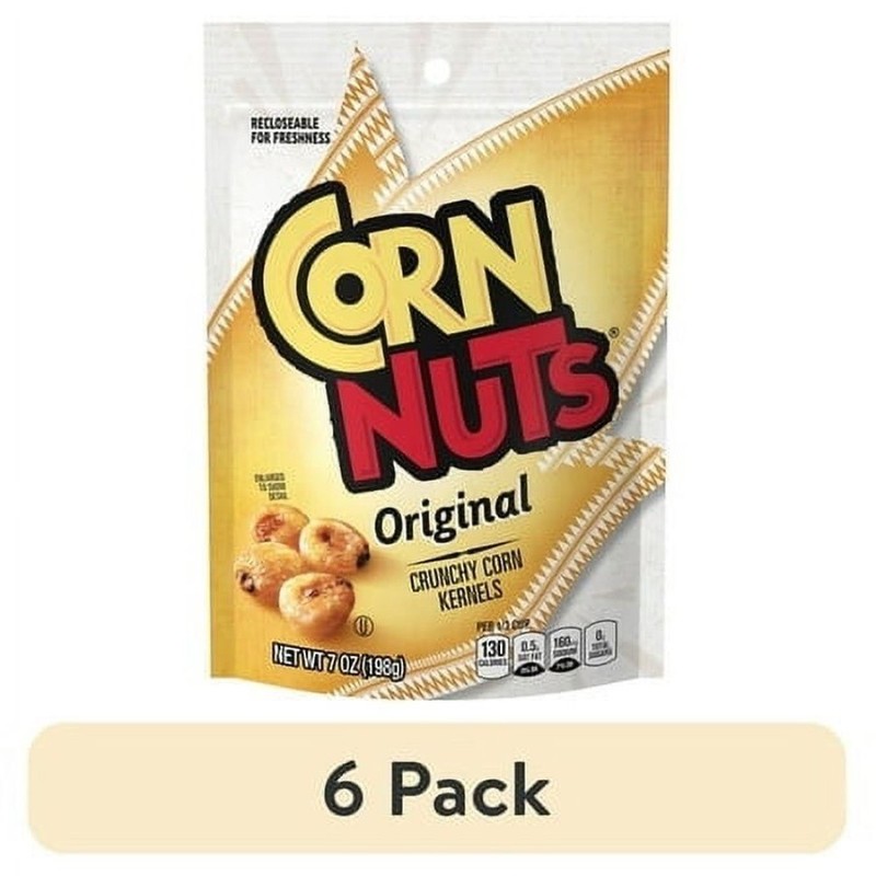 (6 Pack) Corn Nuts Original Crunchy Corn Flavored Nut Snacks, 7 oz