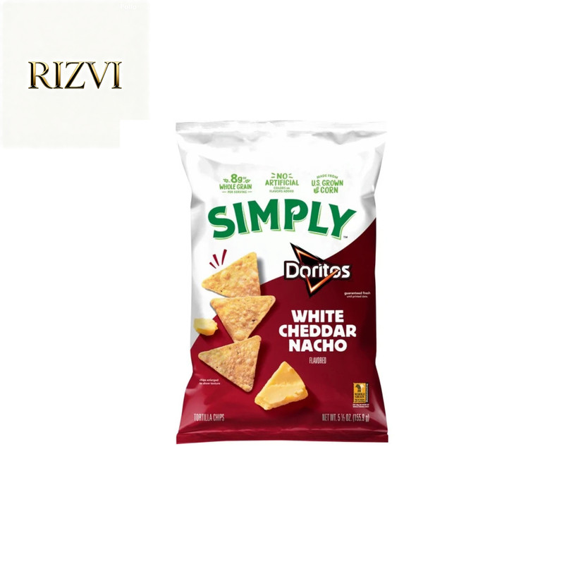 Simply Doritos White Cheddar Nacho Tortilla Chips , 5.5 oz