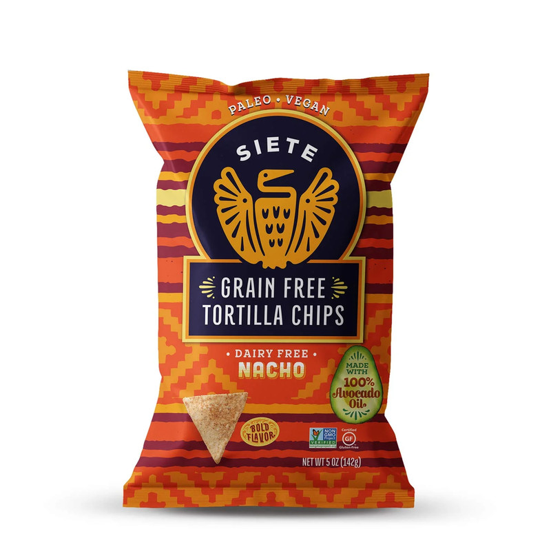 Siete Family Foods Tortilla Chip – Nacho, 5 Oz Bag