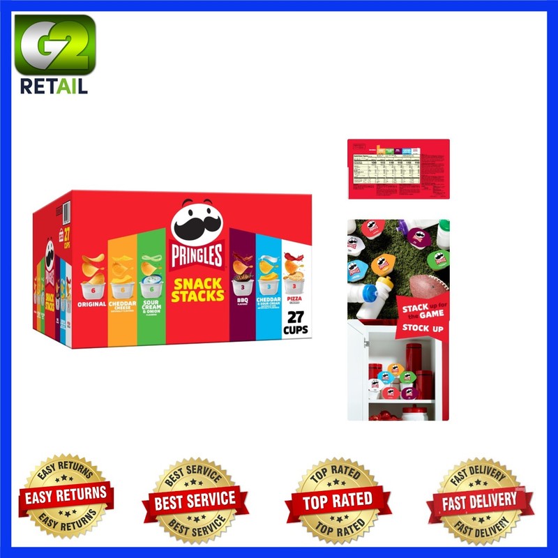 27-Cup Potato Crisps Variety Pack: , BBQ, Pizza & More – Kosher Options