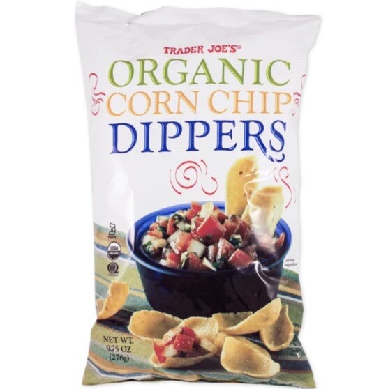 2 Packs Trader Joe’s Organic Corn Chip Dippers 9.75 oz Each Pack