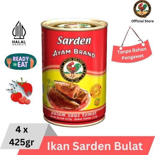 Ayam Brand Sardine in reach 2 types of Tomato/Spicy Sauce 425 G(Mackerel) gallery