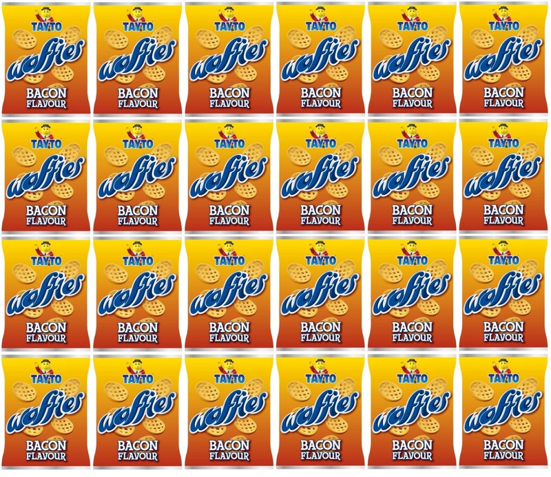 24 bags of Tayto Waffles 26g each Bacon Flavour Snacks from Ireland / total:624g