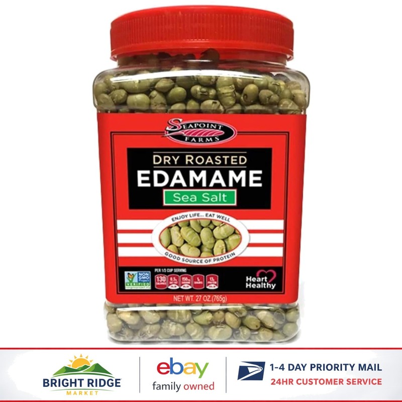 Healthy Plant Based Snack, Sea Salt Edamame with Low-Carb and High Protein