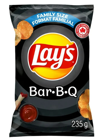 Lay’s Bar-B-Q Flavored Potato Chips, 235g