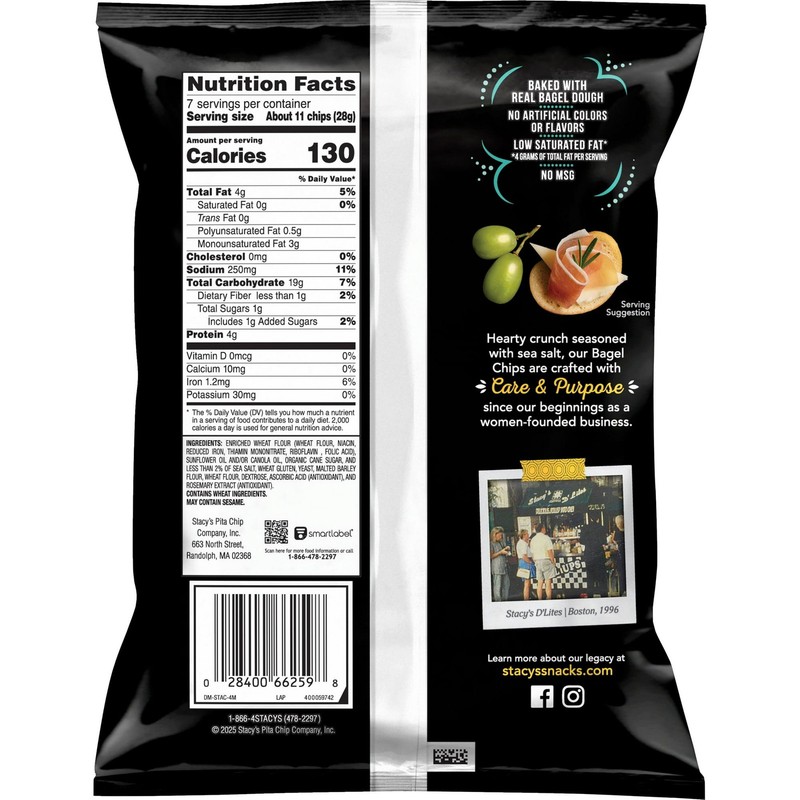 Stacy’s Bagel Chips, Simply Naked - Sea Salt, 7 oz Bag gallery