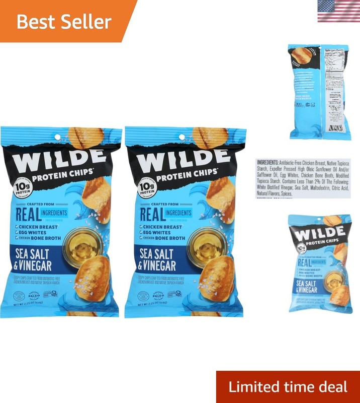 Sea Salt Vinegar Chicken Chips, 2.25 Oz Pack of 2