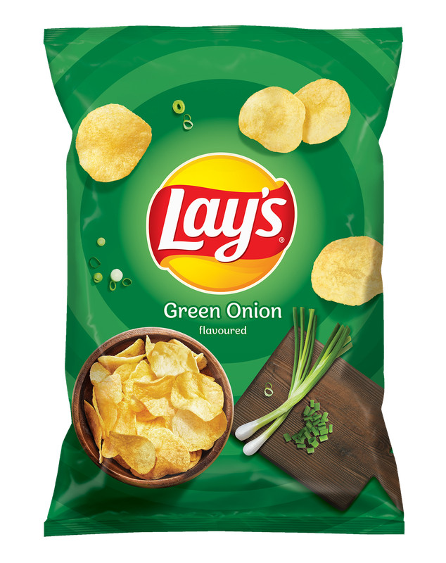 LAYS – GREEN ONION FLAVOUR – LIMITED FLAVOUR – 130G – POTATO CHIPS ICONIC