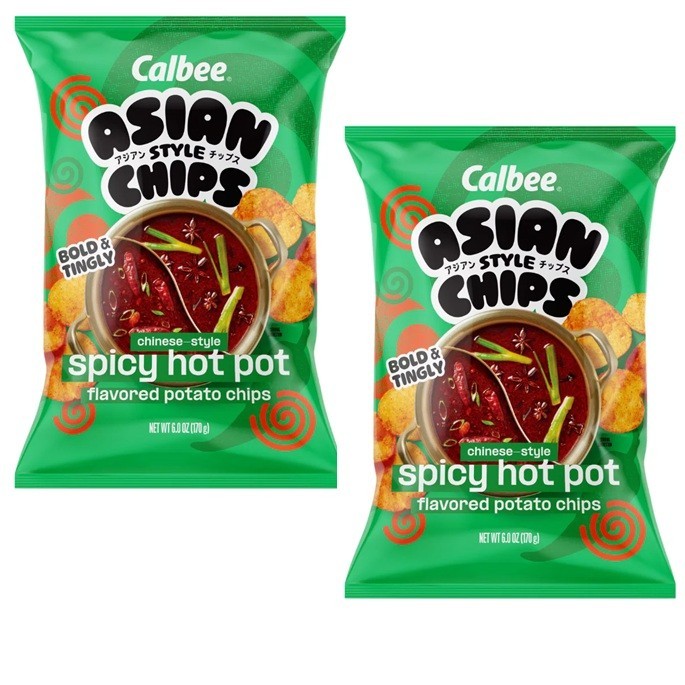 Calbee Asian Style Chips Spicy Hot Pot 2 Chinese Bold Tangy 6 oz Snacks AUG 2026
