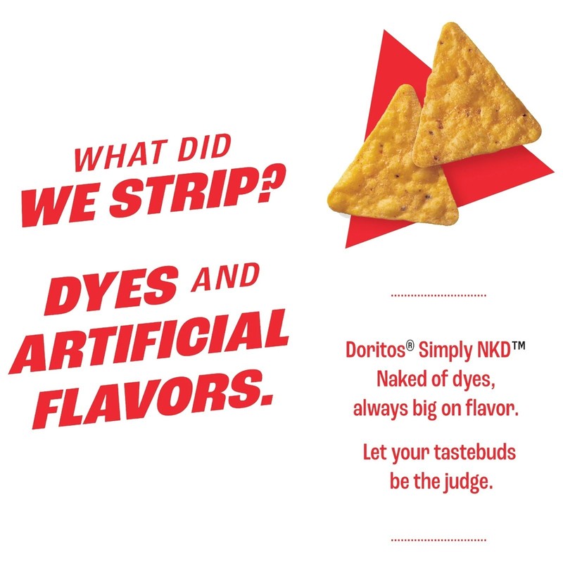 Doritos Simply NKD Naked No Dyes Artificial NACHO CHEESE Tortilla Chips 9.25oz gallery