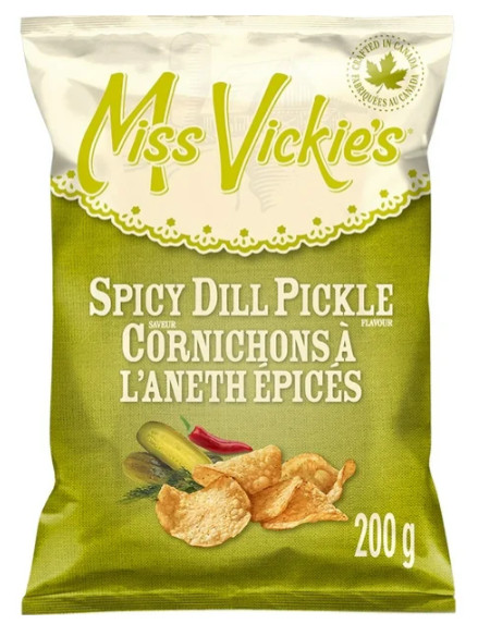 Miss Vickie’s Spicy Dill Pickle Flavor Kettle Cooked Potato Chips, 200g