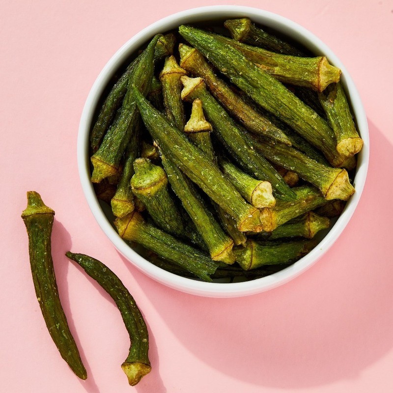 Crunchy Okra Chips Healthy Snack 3 oz Resealable Bag Vegan Gluten Free gallery