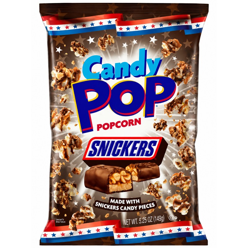 12x Candy Pop Snickers Popcorn Chocolate Candy Snack Treats Sweet New Lot 5.25oz